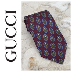 Gucci 100% Silk Golf Printed Tie